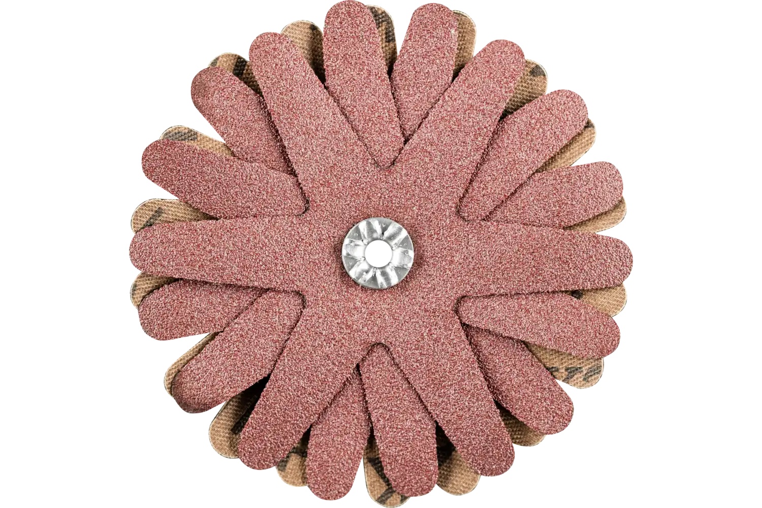 Picture of Pferd Polistar-Tube Abrasive Star, 3-1/8" dia, 6 Layers, 4mm Bore, 120 Grit, Aluminum oxide